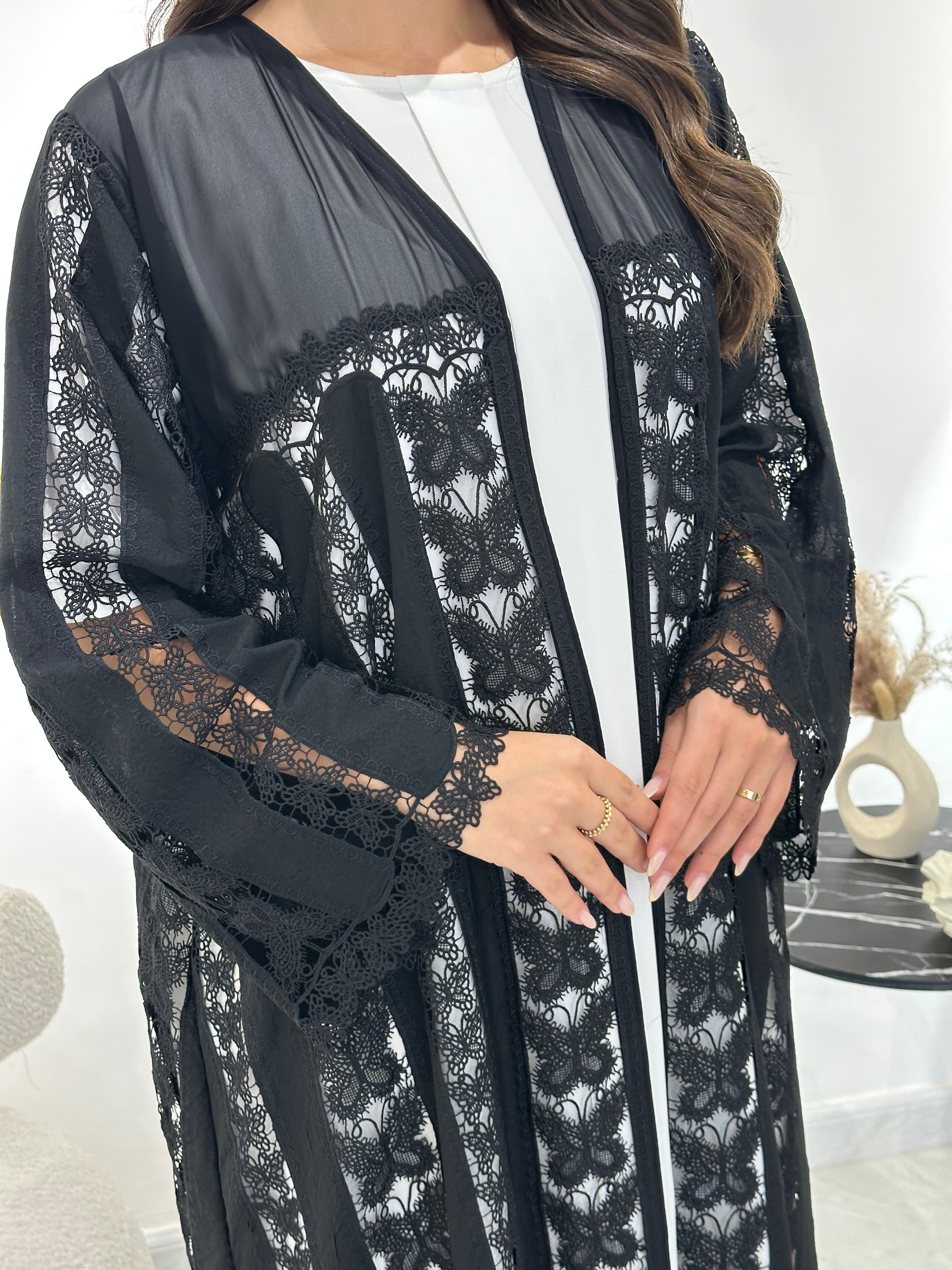 C 1354 Black Butterfly Abaya