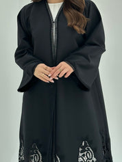 C 1859 Black Lace Abaya