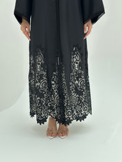 C 1859 Black Lace Abaya