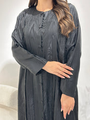 C 1355 Black Striped Abaya