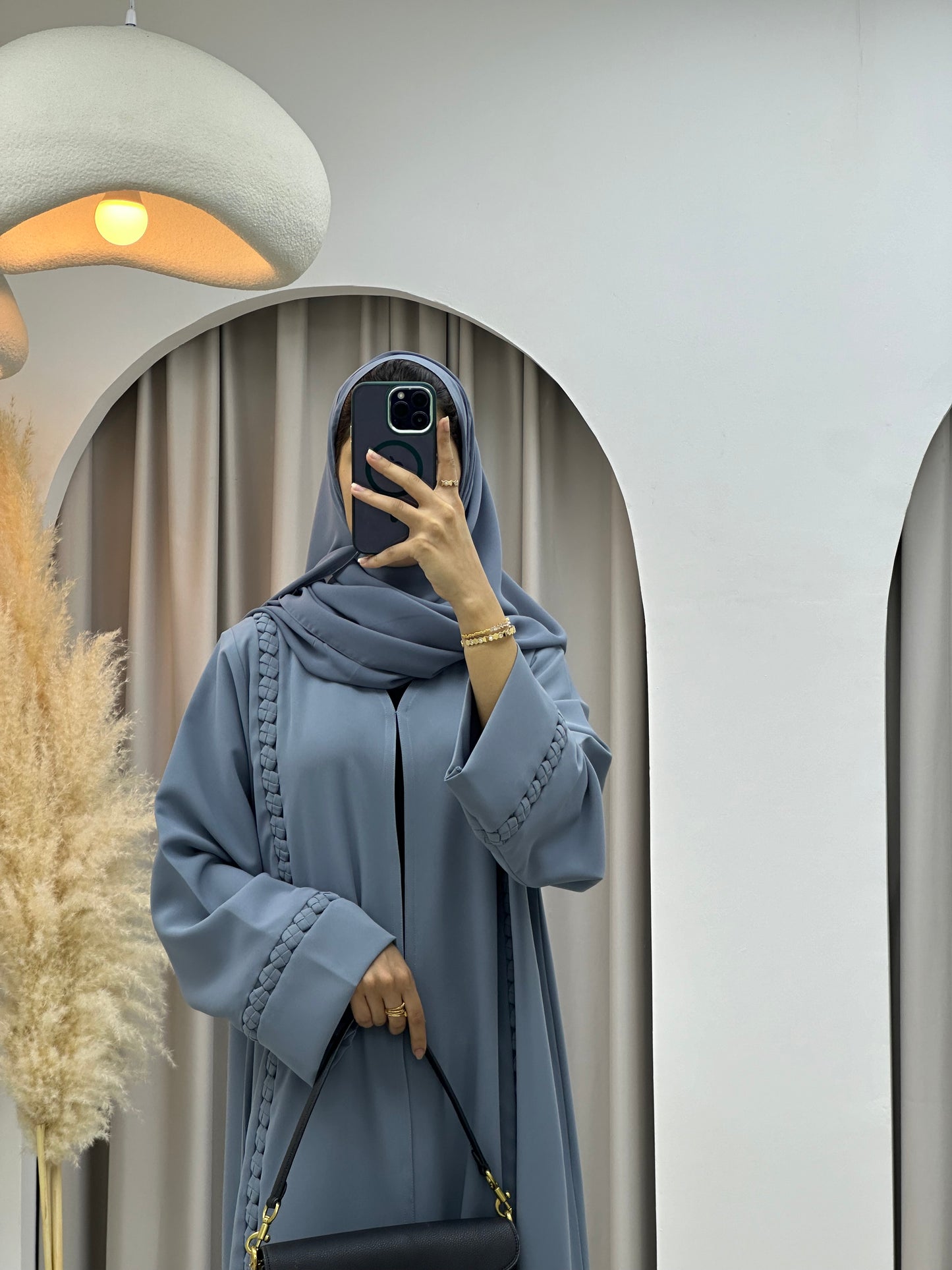 C 0201 Square Grey Abaya