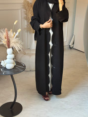C 0887 Black Beaded Abaya