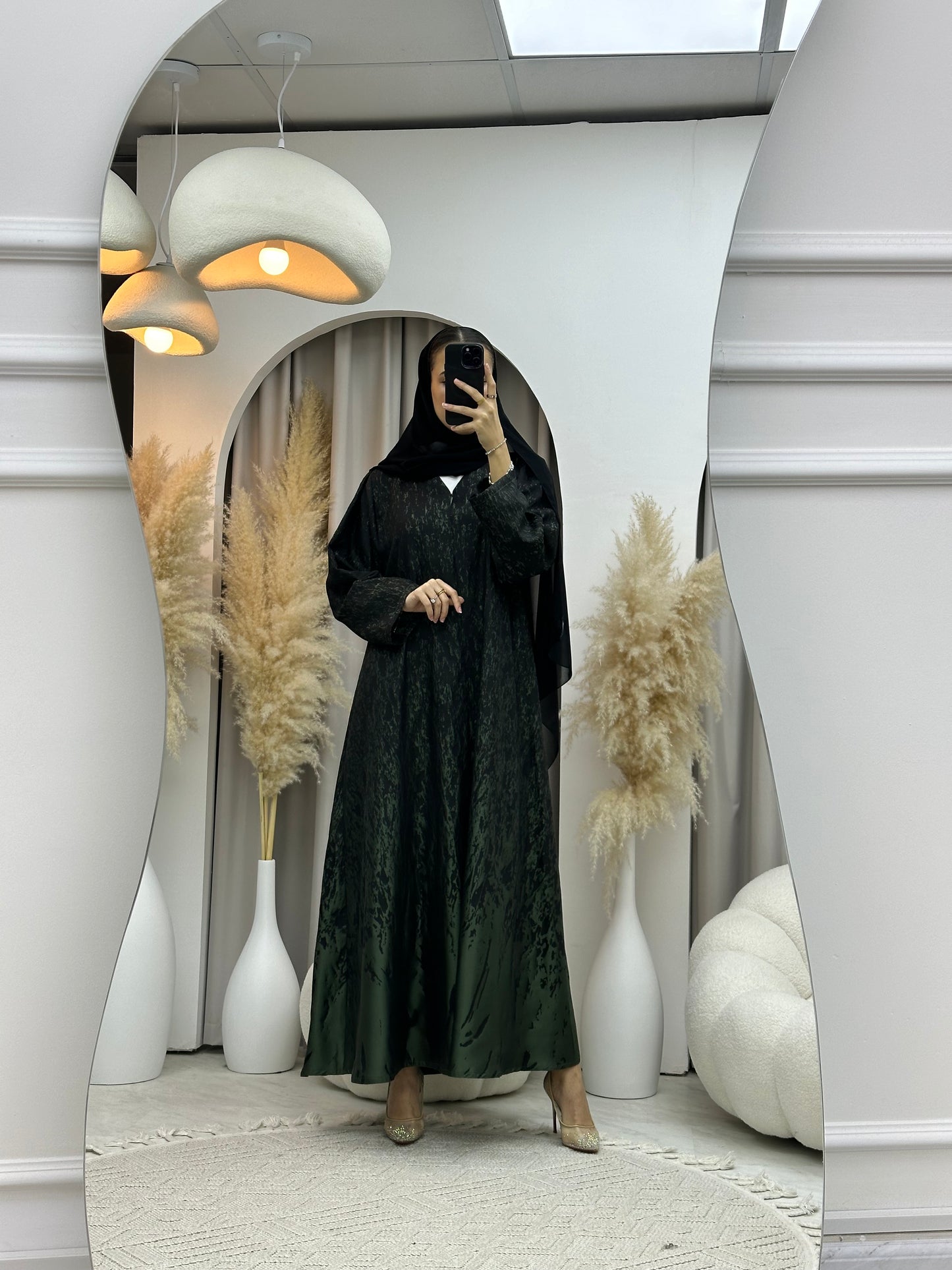 C RTW 0001-03 Light Green Eid Kloosh Abaya