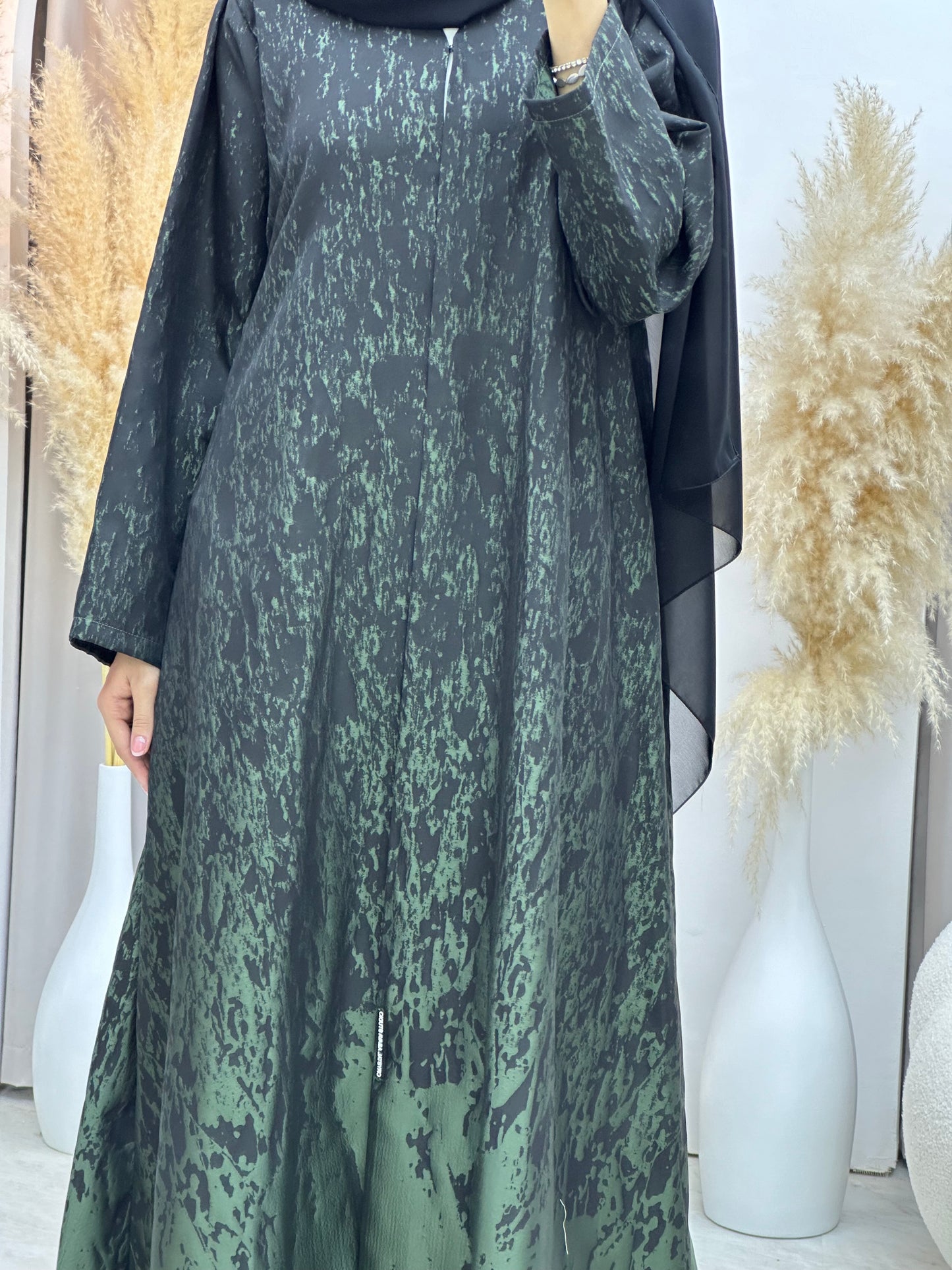 C RTW 0001-03 Light Green Eid Kloosh Abaya