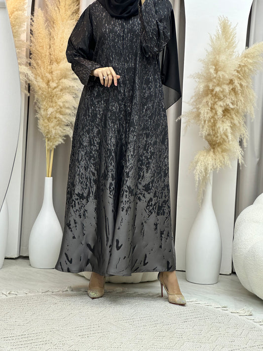 C RTW 0001-02 Grey Eid Kloosh Abaya