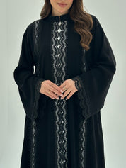 C 1864 Black Lace Abaya