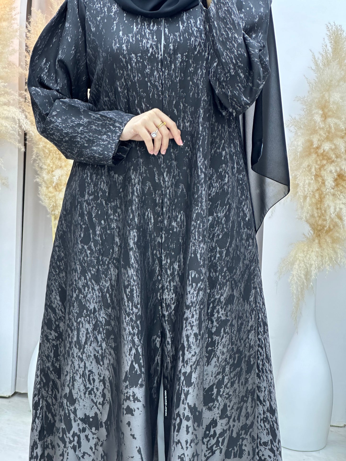 C RTW 0001-02 Grey Eid Kloosh Abaya