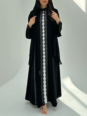 C 1864 Black Lace Abaya