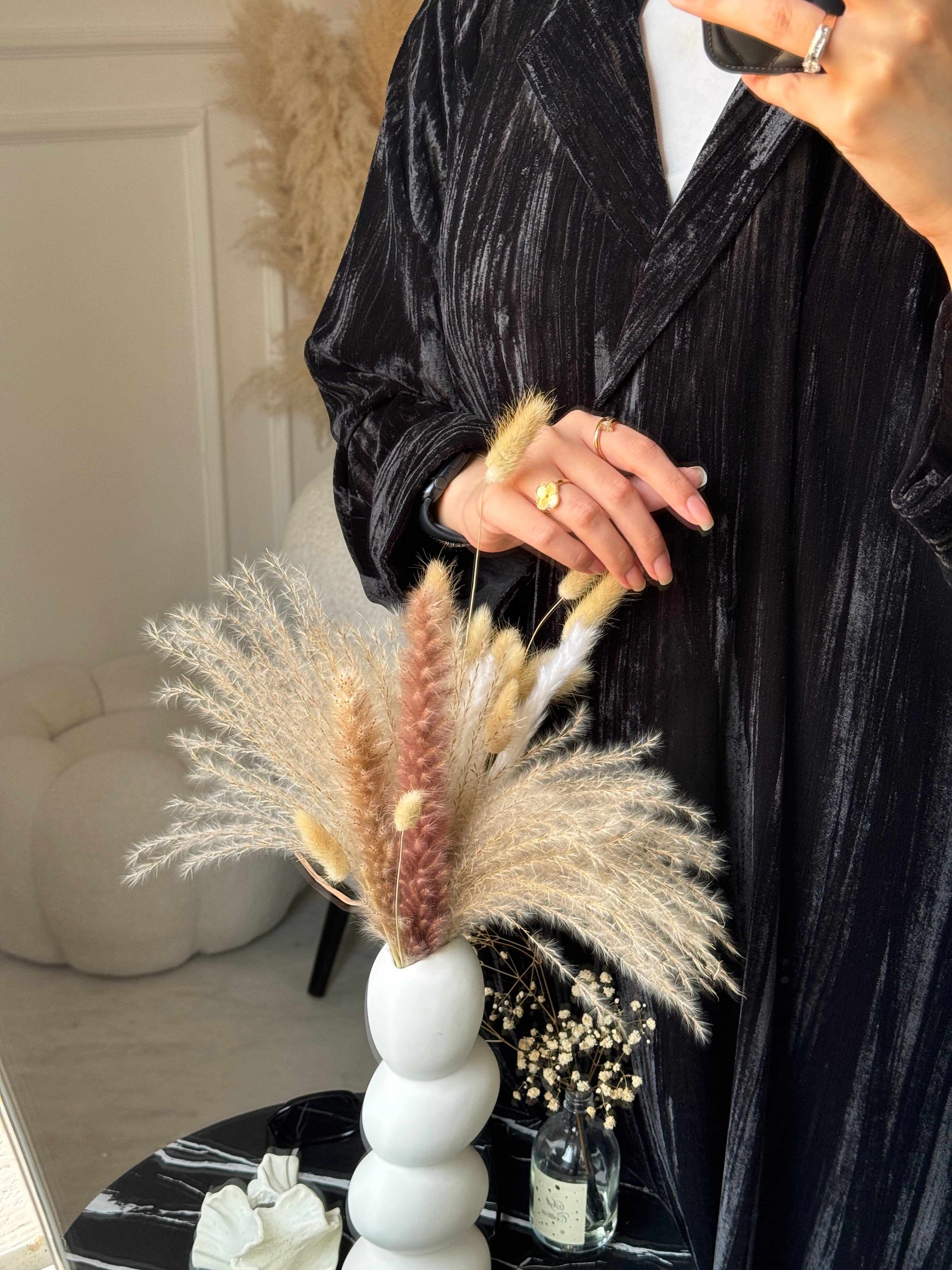 C RTW Black Velvet Abaya