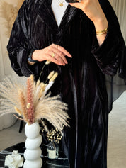 C RTW Black Velvet Abaya