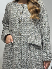 C 1585-01 Mocha Tweed Abaya