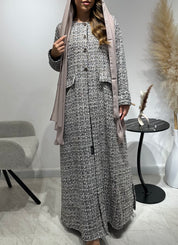 C 1585-01 Mocha Tweed Abaya