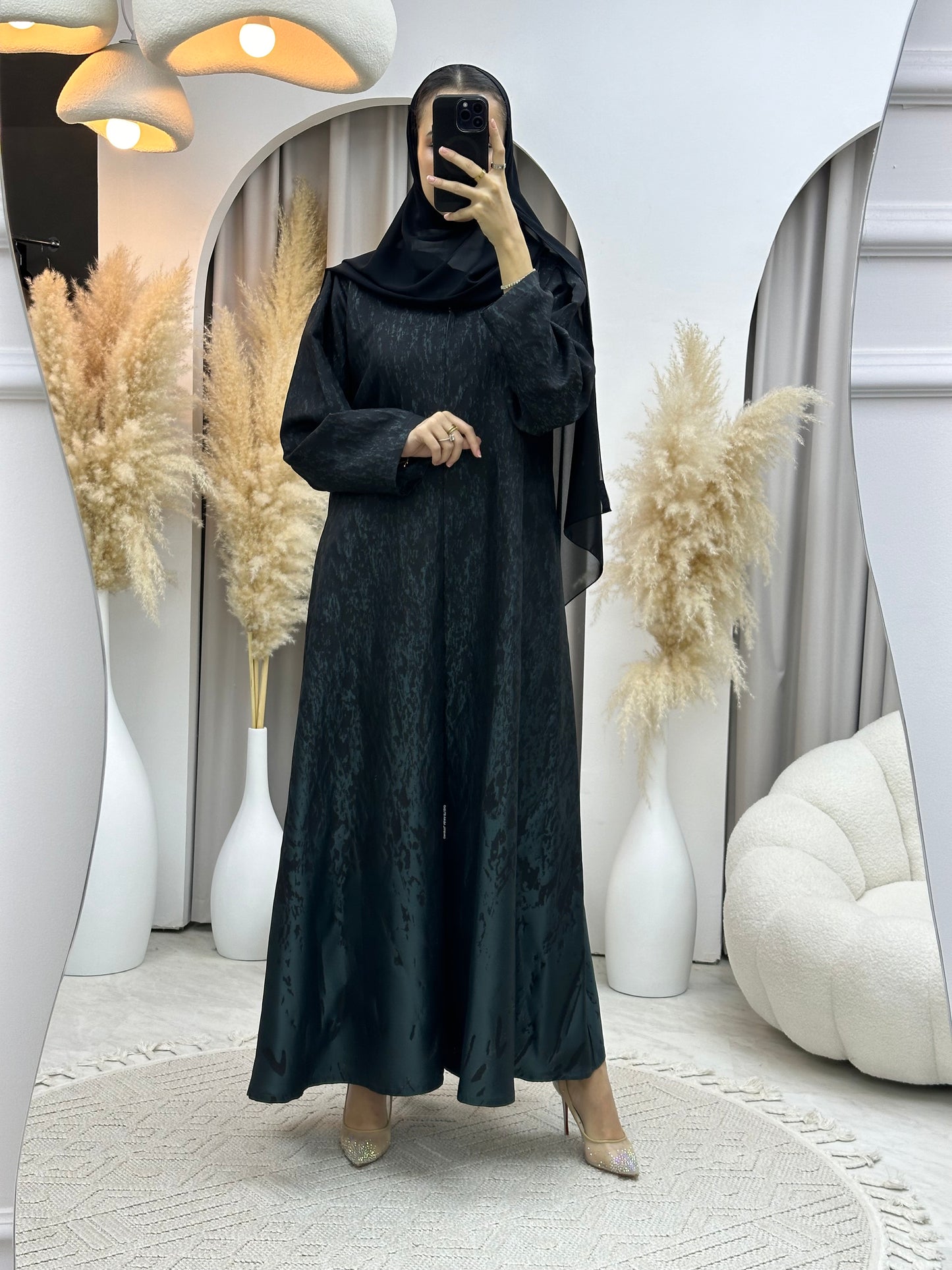 C RTW 0001-04 Dark Green Eid Kloosh Abaya