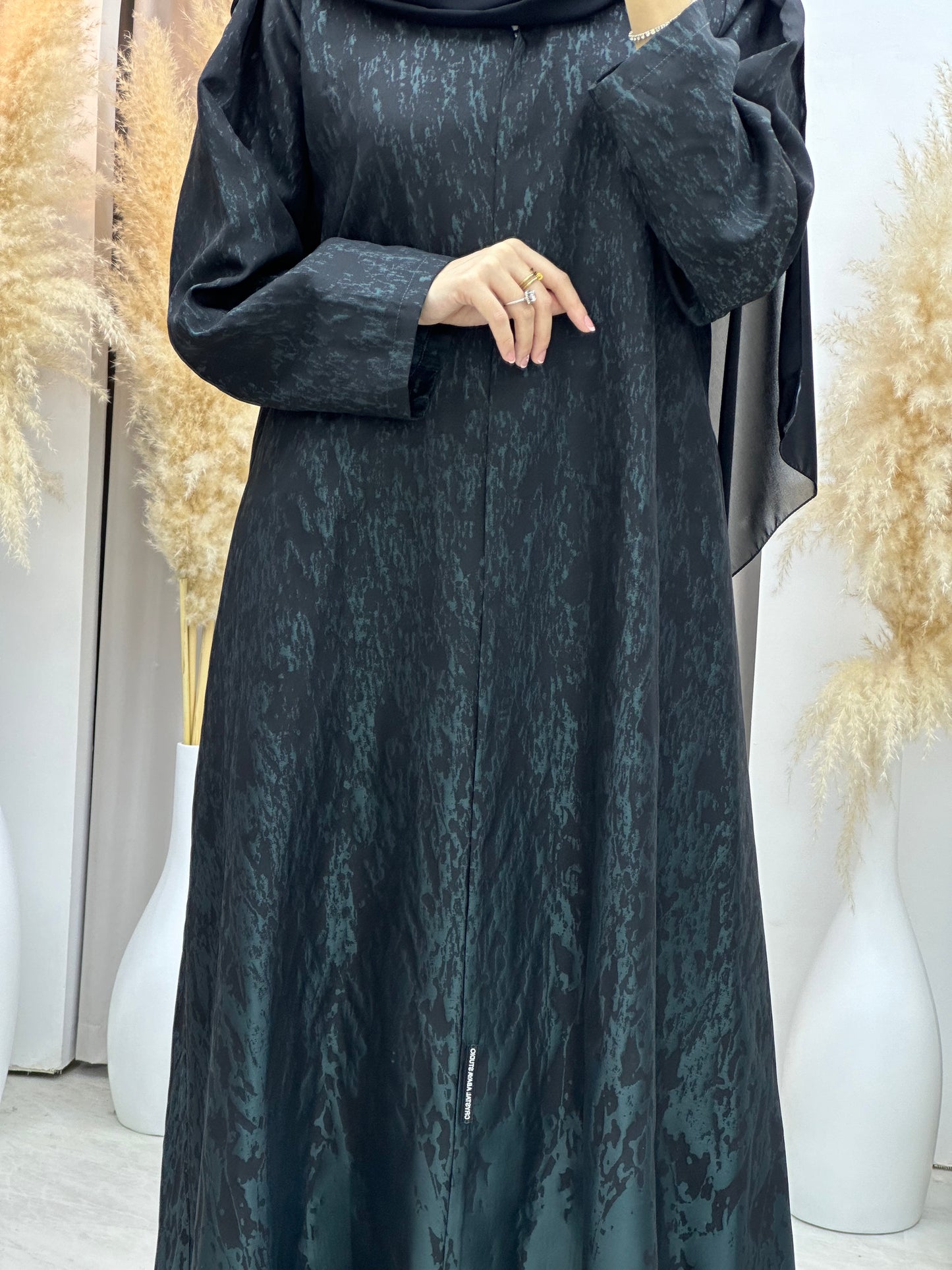 C 0001-04 Dark Green Eid Kloosh Abaya