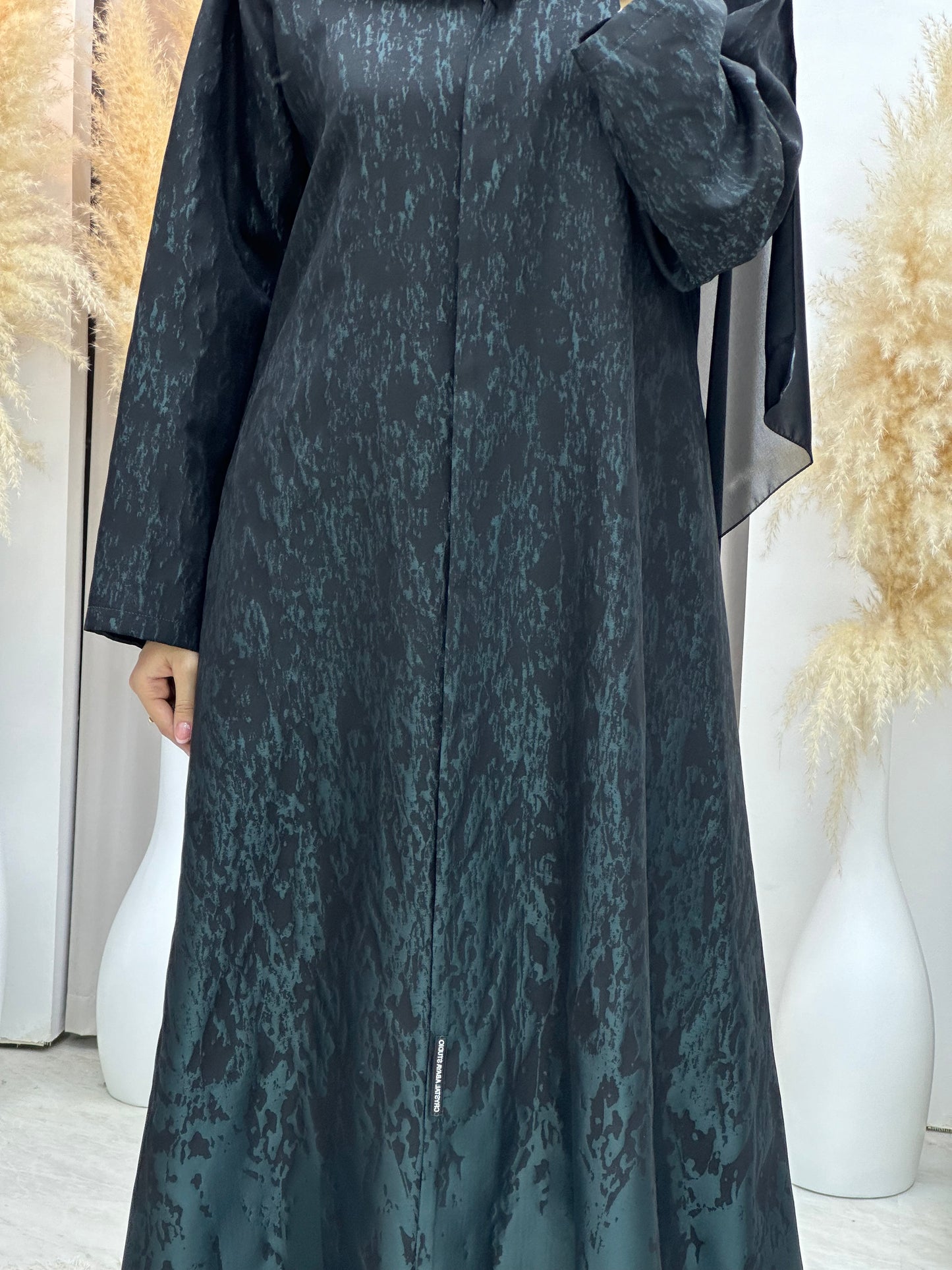 C 0001-04 Dark Green Eid Kloosh Abaya