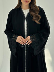 C 1868 Black Lace Abaya