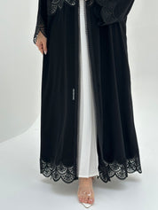 C 1868 Black Lace Abaya