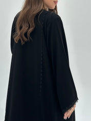 C 1869 Black Lace Abaya