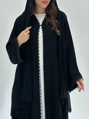 C 1869 Black Lace Abaya