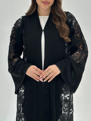 C 1870 Black Lace Abaya