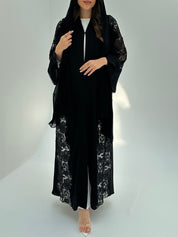C 1870 Black Lace Abaya