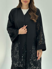 C 1871 Black Lace Abaya