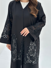 C 1871 Black Lace Abaya