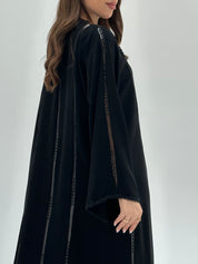 C 1872 Black Lace Abaya