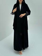 C 1874 Black Lace Abaya