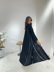 C 0896 Black Lace Abaya
