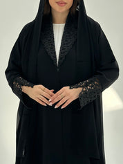 C 1874 Black Lace Abaya