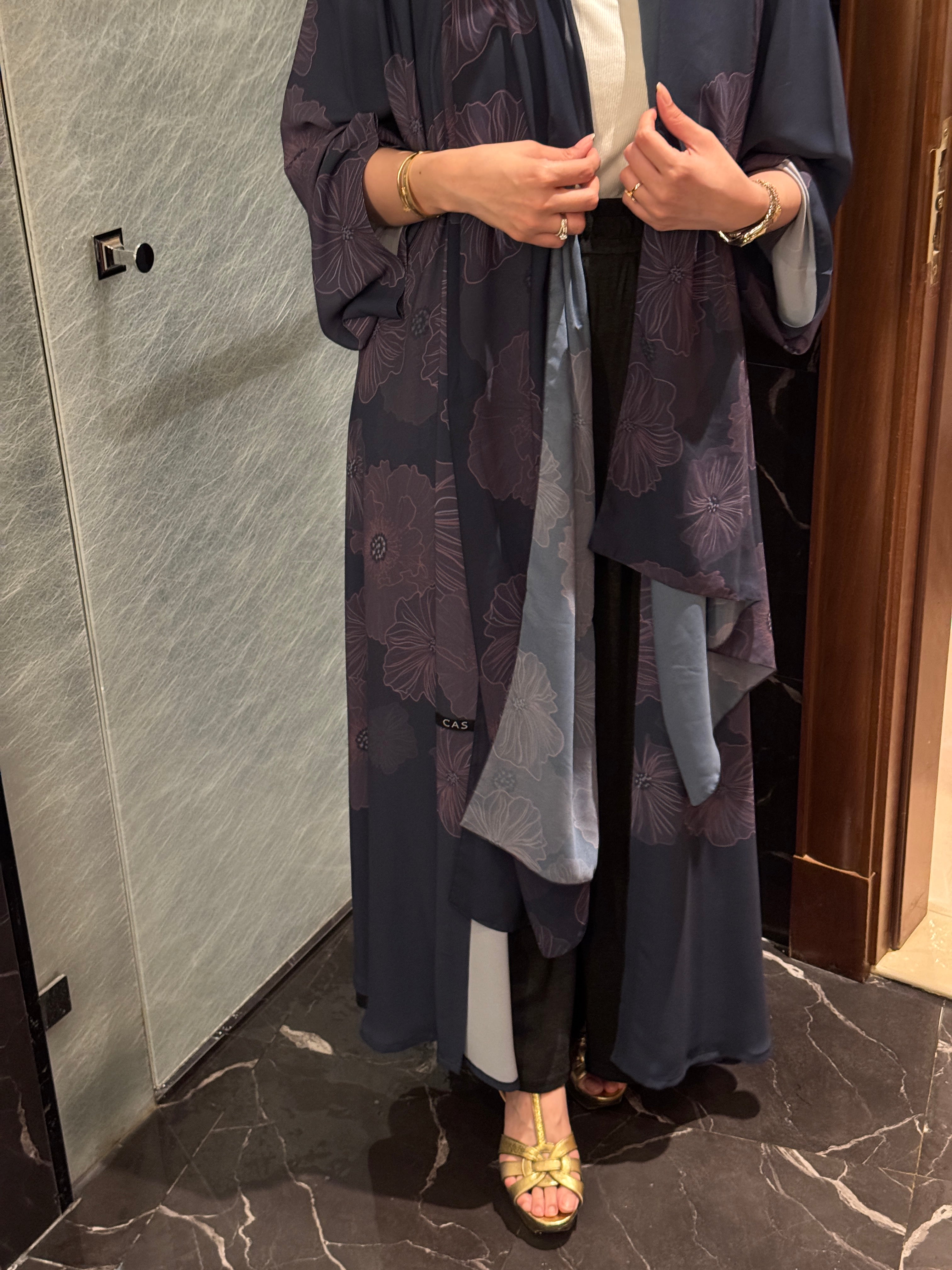 C 0918 Floral Printed Abaya