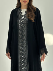 C 1875 Black Lace Abaya