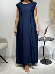 C 1591 Navy Blue Lace Abaya