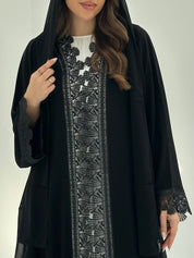 C 1875 Black Lace Abaya