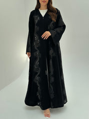 C 1876 Black Lace Abaya