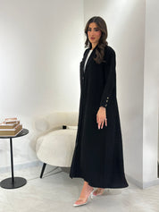 C RTW-U 0897 Black Coat Abaya