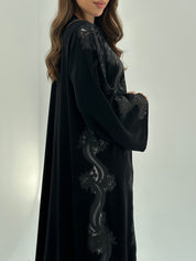 C 1876 Black Lace Abaya