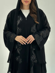 C 1876 Black Lace Abaya