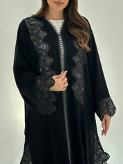 C 1877 Black Lace Abaya