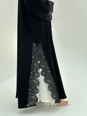 C 1877 Black Lace Abaya