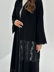 C 1878 Black Lace Abaya