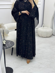 C 0922 Gold Leaf Printed Abaya