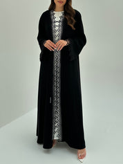 C 1880 Black Lace Abaya