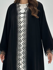 C 1880 Black Lace Abaya