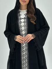 C 1880 Black Lace Abaya