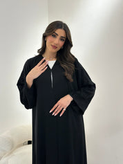C 0901 Black Embroidered Abaya