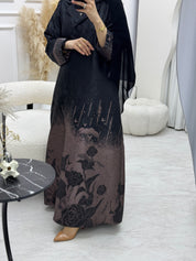 C 0926-02 Brown Coat Abaya