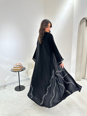 C 0902 Black Beaded Abaya
