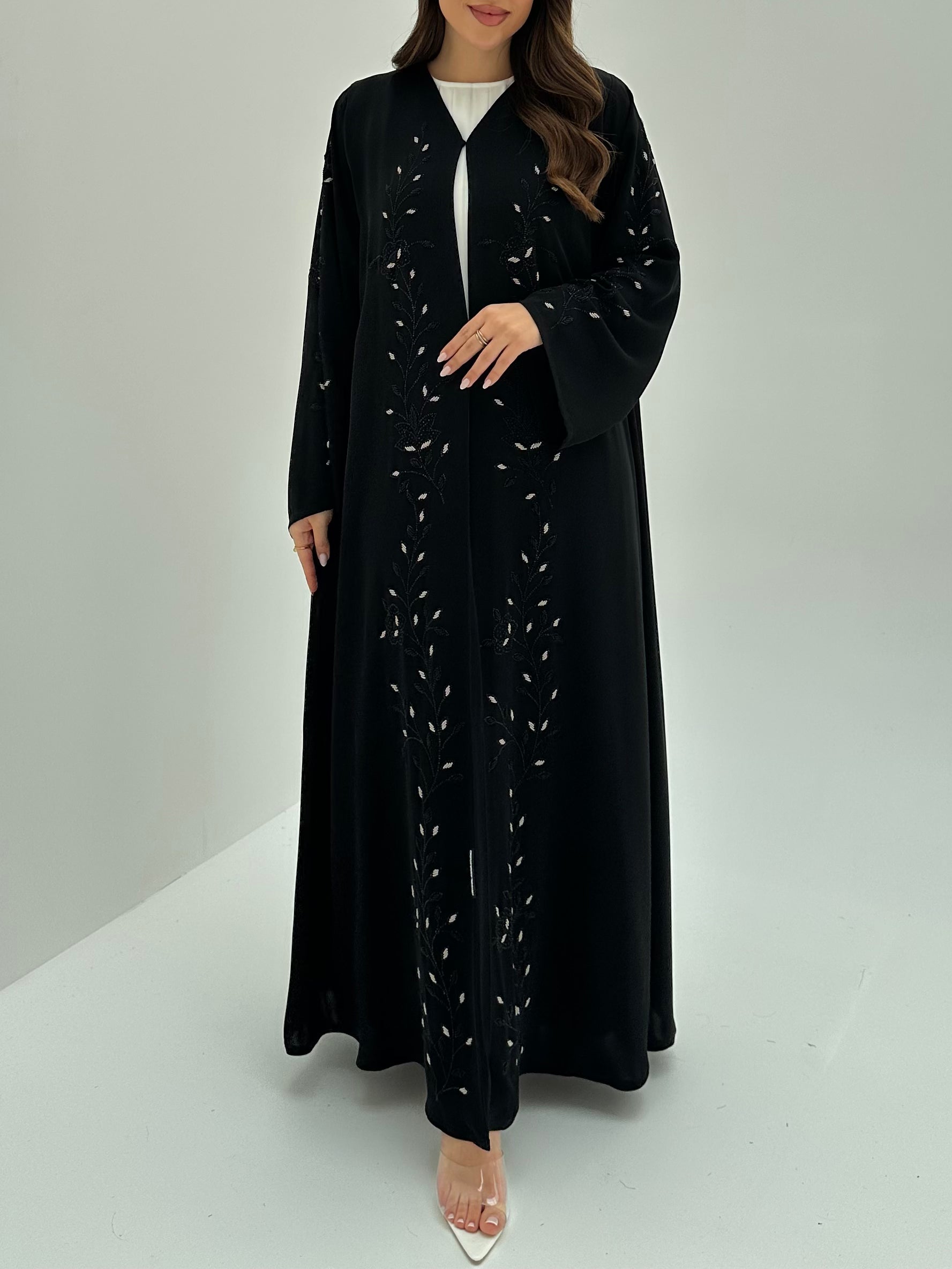C 1883 Black Beaded Abaya